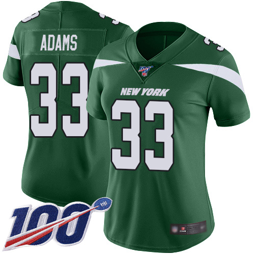 New York Jets Limited Green Women Jamal Adams Home Jersey NFL Football #33 100th Season Vapor Untouchable->women nfl jersey->Women Jersey